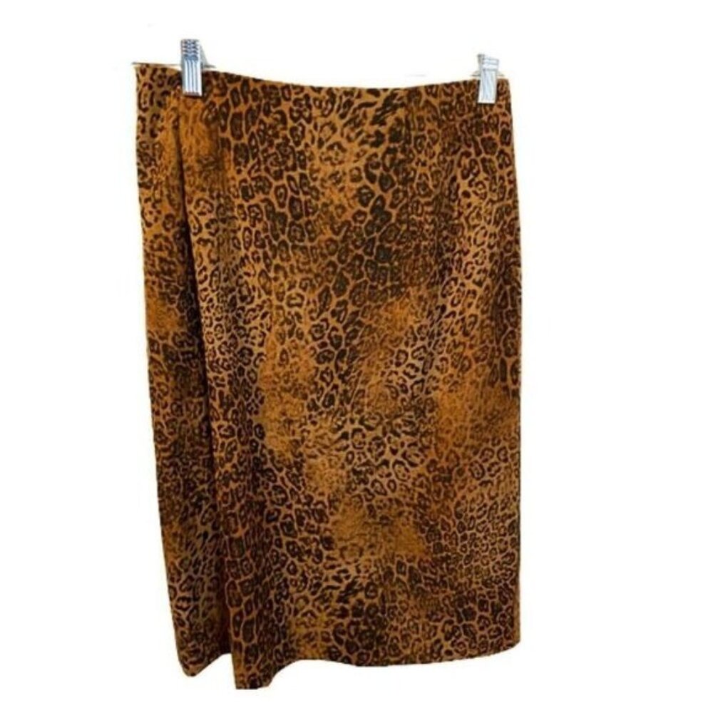 Vintage Briggs Leopard Animal Print‎ Pencil Straight Skirt